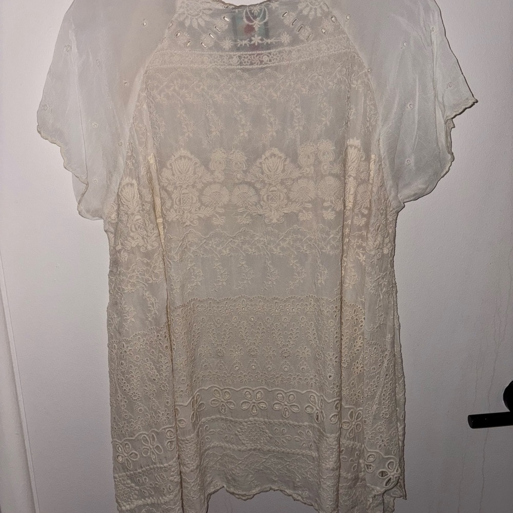 Johnny Was Ivory Lace Tunic - Picture 2 of 7